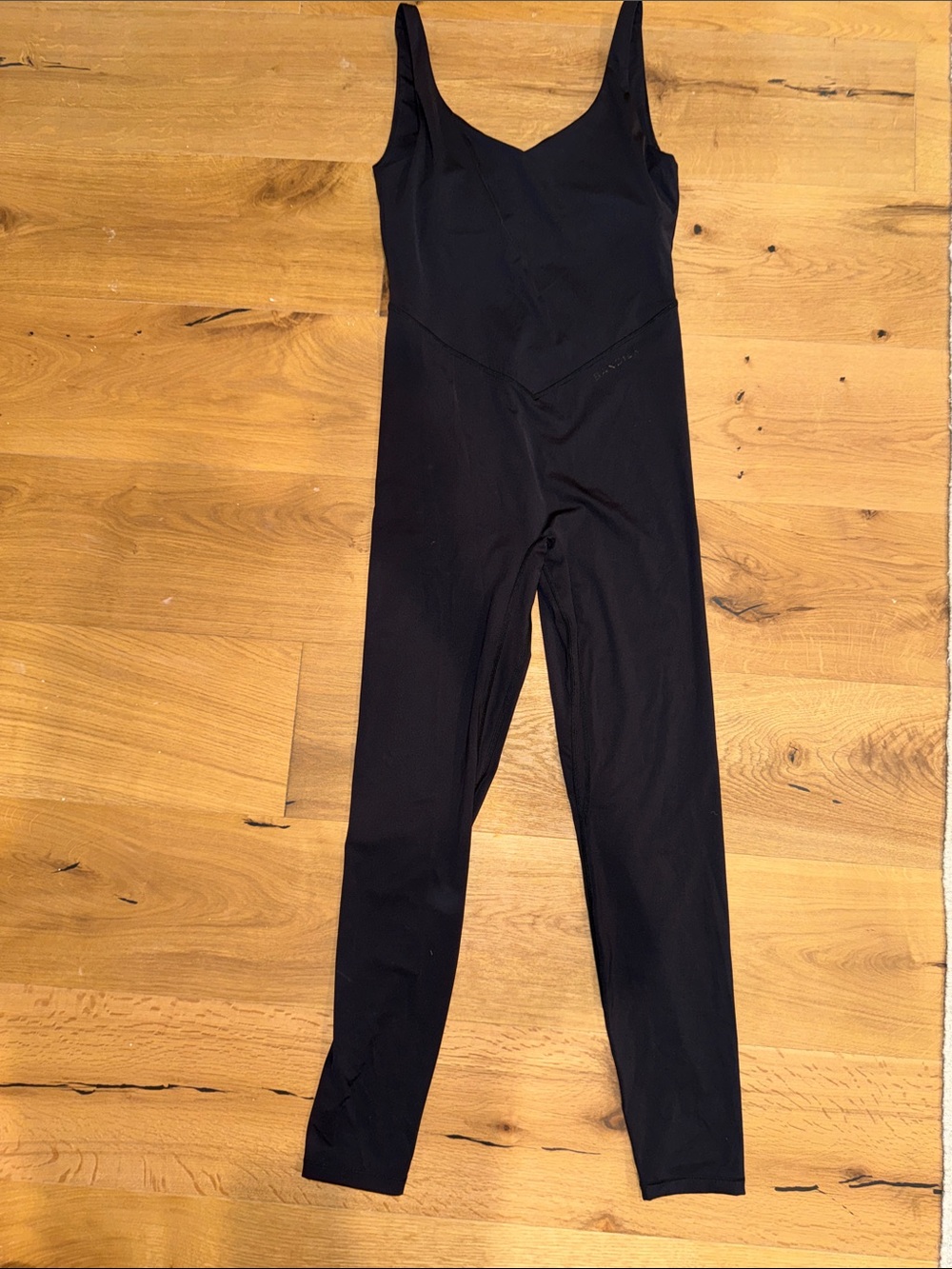 Bandier Black Sleeveless Halter Jumpsuit